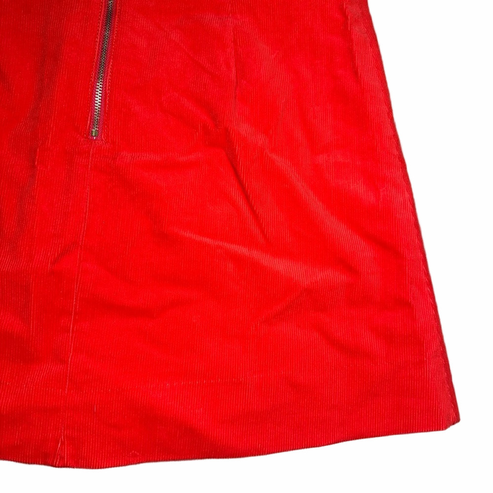 NWT J. Crew Mini Skirt Corduroy Sunset Red Gold 100% Cotton Size 4 - Picture 4 of 13